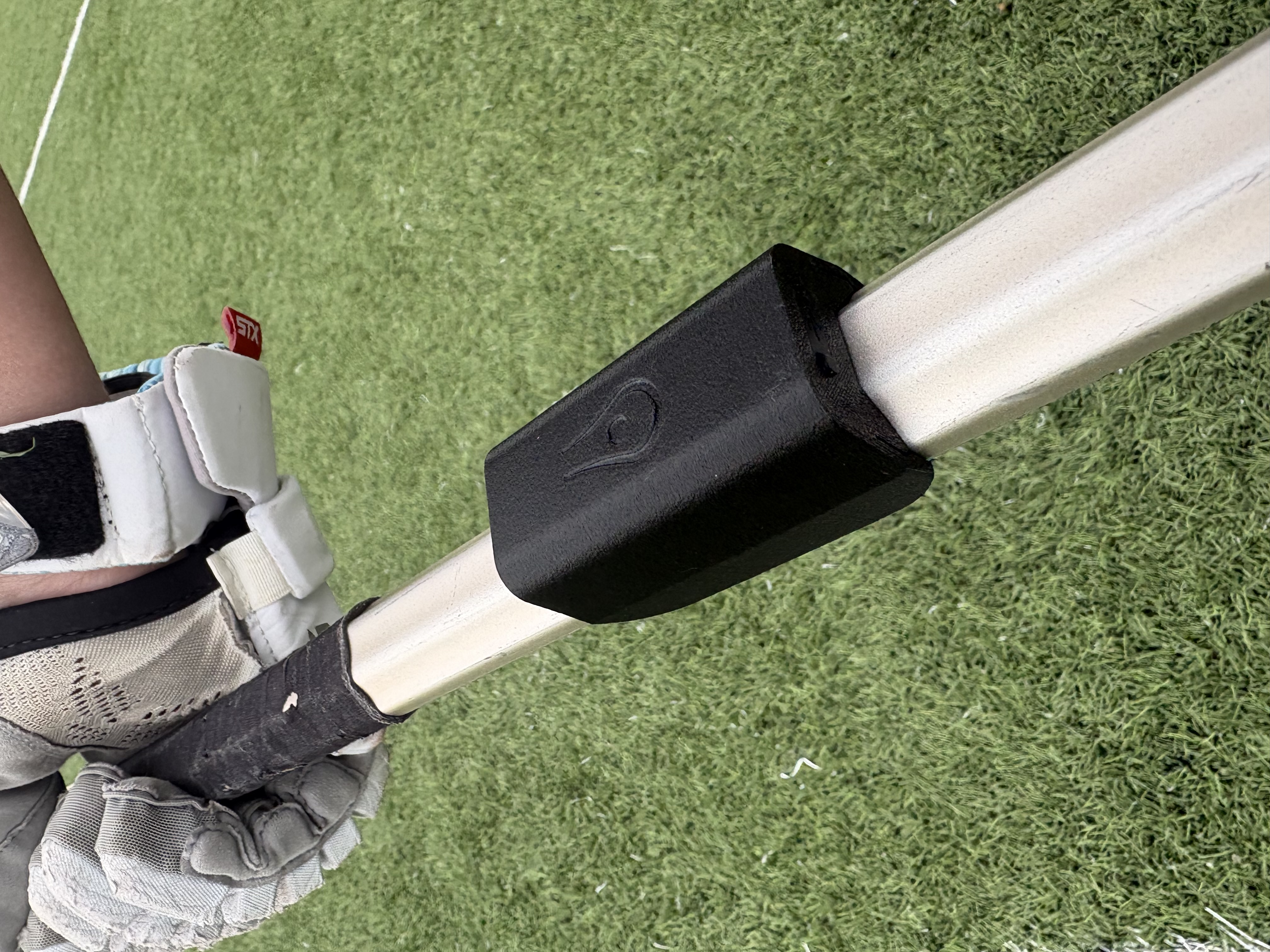 Sensor clipped to a stick shaft